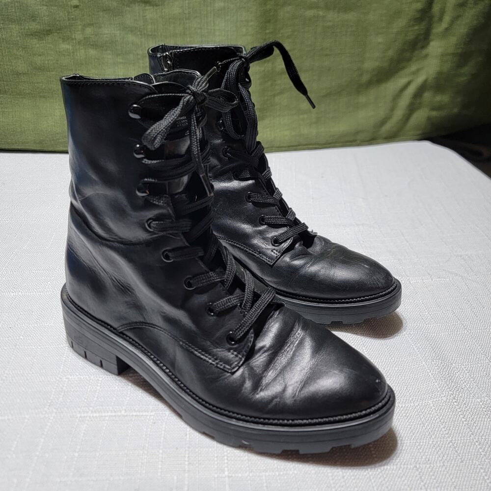Dolce Vita CLEAR Lottie Sustainable Combat Boots - Black - 7.5